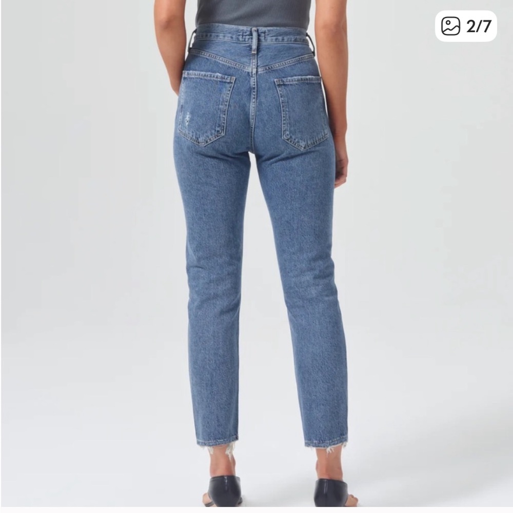 Agolde Riley High Rise Straight Jeans - Picture 2 of 6